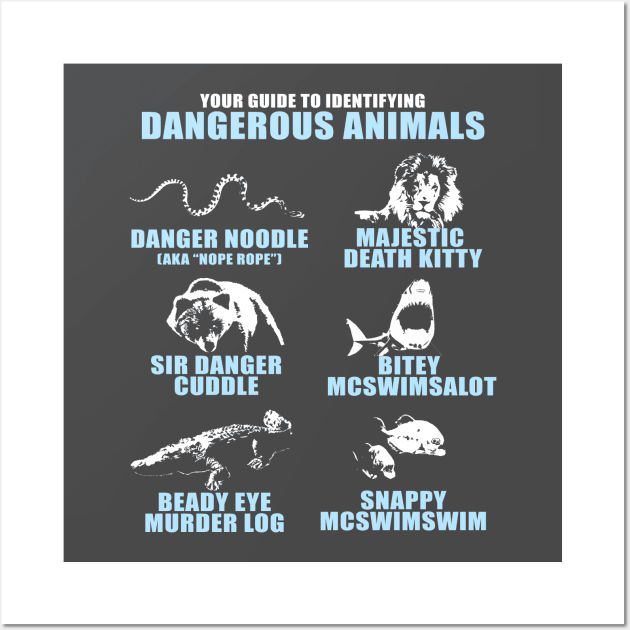 Your Guide to Identifying Dangerous Animals Wall Art by NerdShizzle